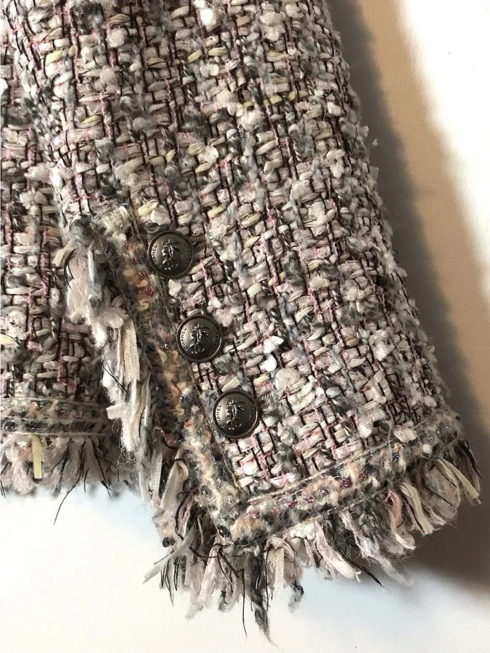 CHANEL Fantasy Tweed Jacket and Skirt set  size 46/44